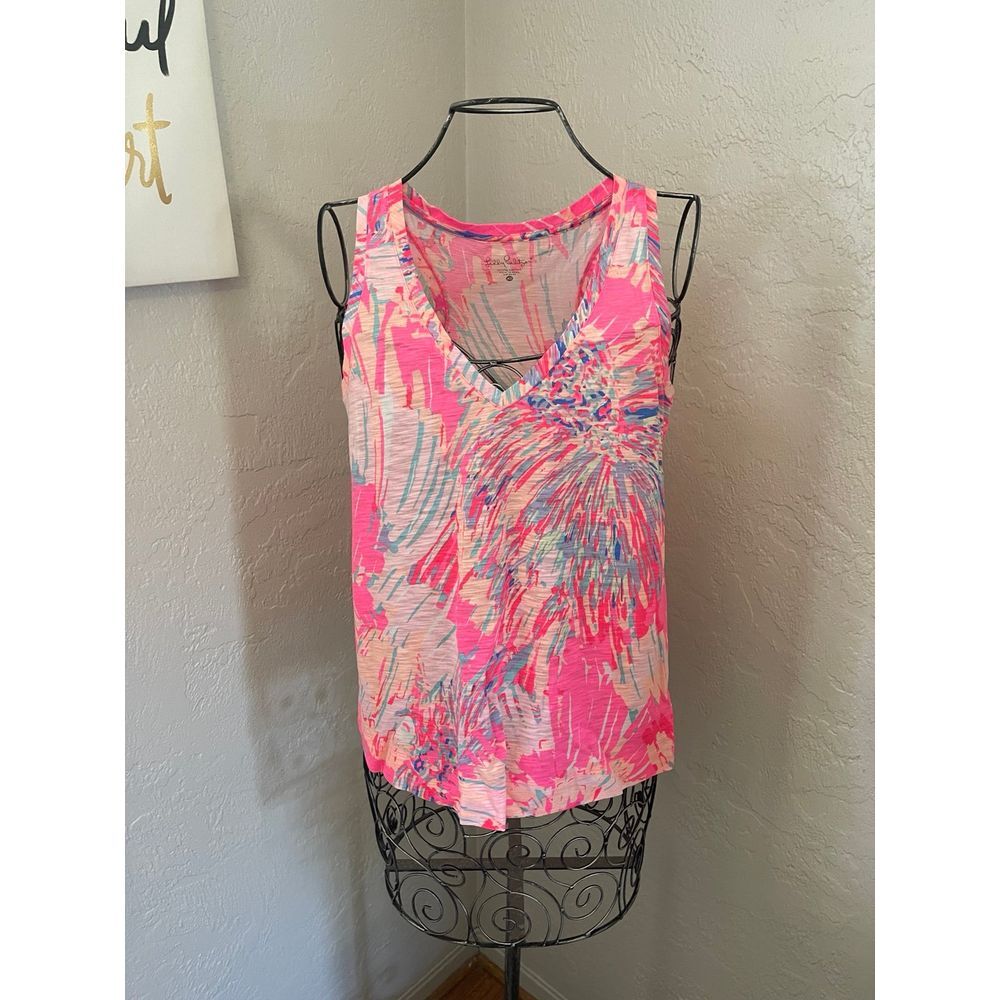 Lilly Pulitzer Jaylynne Top Shirt XS Never Been Betta V-Neck Tank